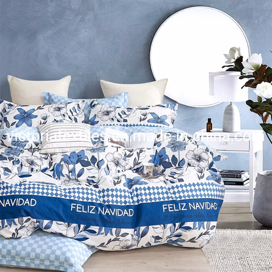 Funda de edredón con estampado colorido, 100% algodón, con 2 fundas de almohada, tamaño King/Queen/Twin